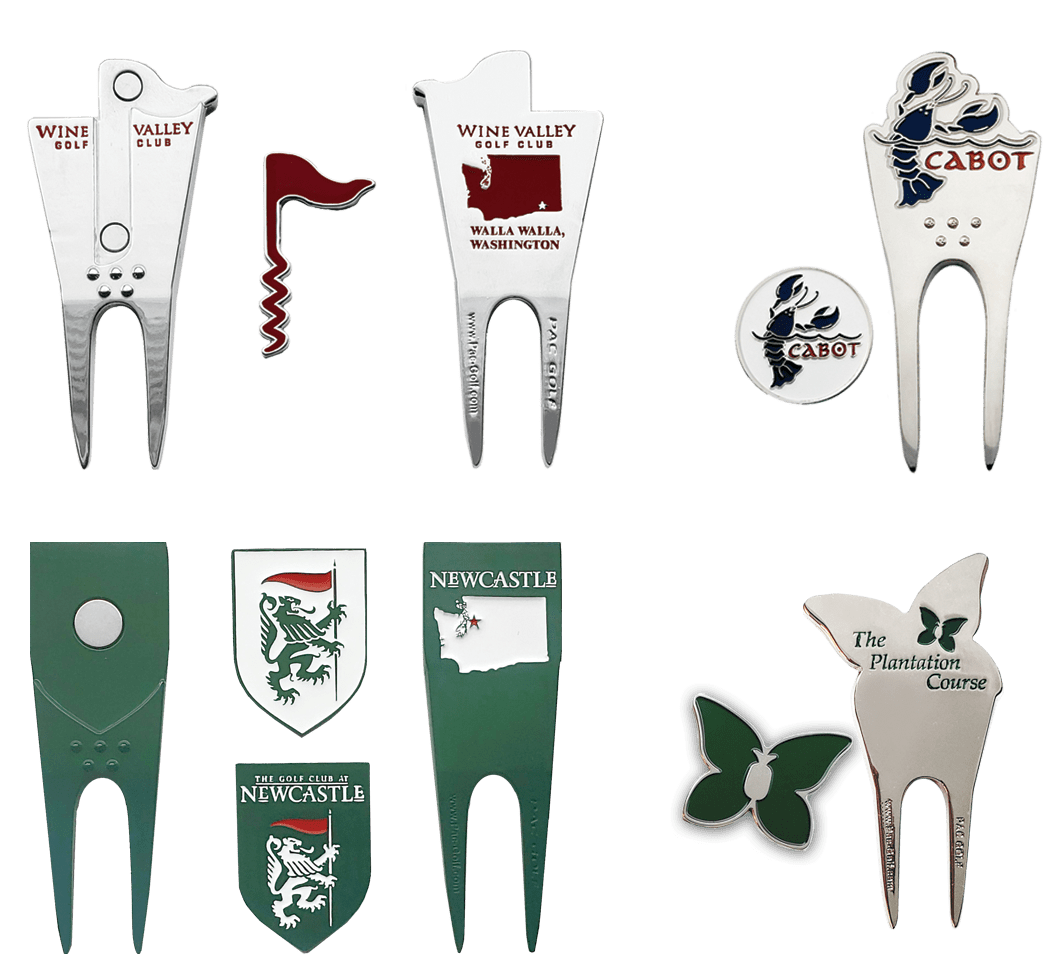 Custom Divot Tool with Ball Marker Tournament Solutions